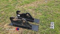 Set of heavy duty JCB compact loader brackets