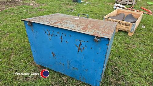 Heavy steel tool box for tractor or truck