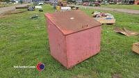 Heavy steel tool box for tractor or truck