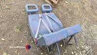 Mini bus seat with seat belts