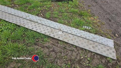 Pair of galvanised steel ramps