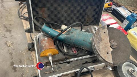 Holesaw kit and 110v Makita grinder