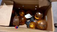 Large box of orange beacons