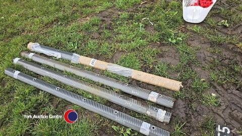 Set of KRAMP Beater Bars To Suit New Holland TX Combine Drums and others., 4 Left and 4 Right (Kramp 80398438N), Length 1555mm, 6 holes, 270mm distance between holes