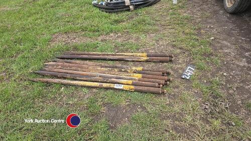 Set of heavy duty tines for buck rake or muck fork