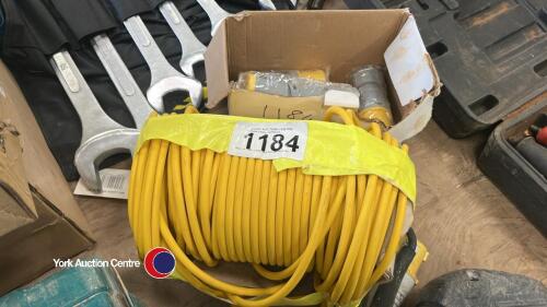 Reel of 110v cable and box of sockets