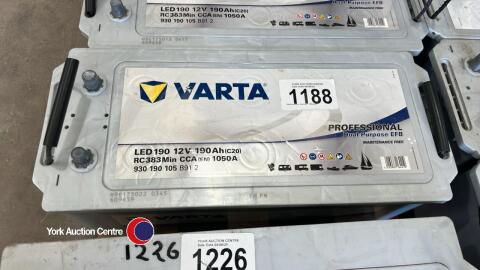 Varta starter battery, 190amp