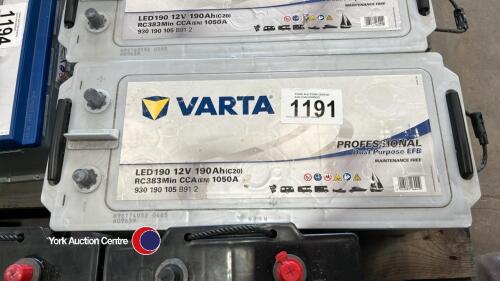 Varta starter battery, 190amp