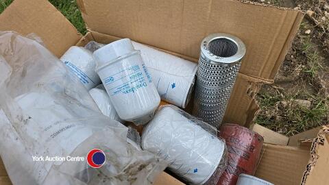 Box of agricultural filters - Sparex, Crossguard, etc