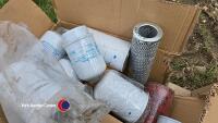 Box of agricultural filters - Sparex, Crossguard, etc