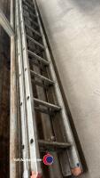 Pair of aluminium extension ladders, 15ft each - 3