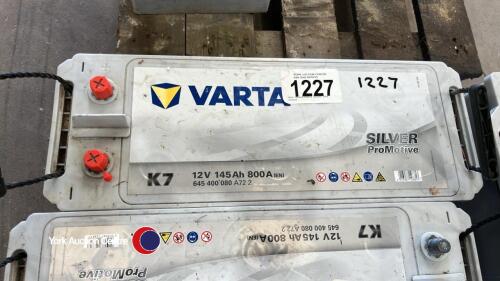 Varta 145amp battery, unused, fully charged