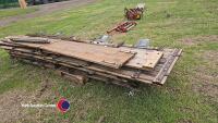 2 x wooden grain sides for tipping trailer, gc - 2