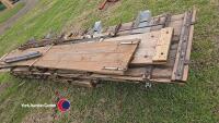 2 x wooden grain sides for tipping trailer, gc - 3