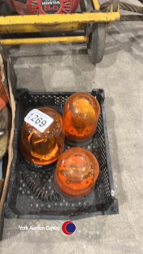 Box of amber flashing lights surplus to requirements