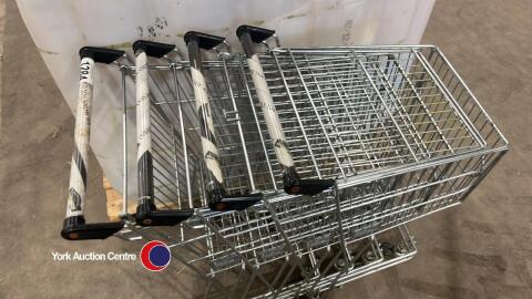 4 x four wheel farm shop trolleys