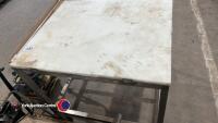 Stainless steel butchers block table - 2