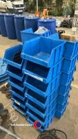 27 blue plastic stackable tubs, very clean condition - 3