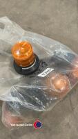 Tractor flashing beacons magnetic base. - 2