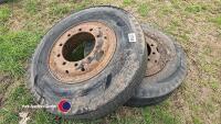 2 x artic wheels and tyres - 2