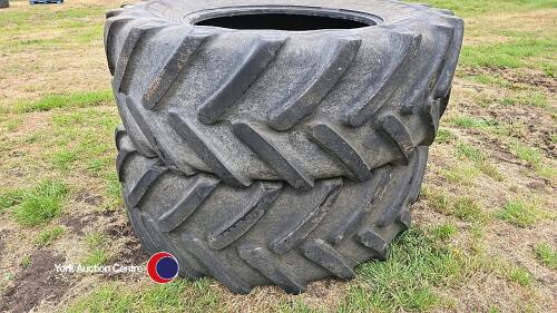 Pair of Michelin 580/70 R38 tyres