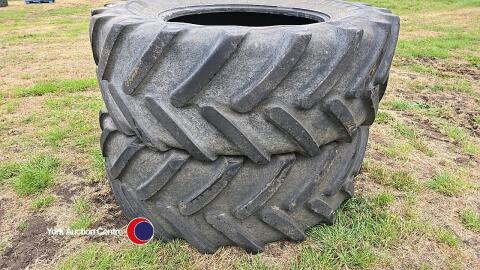 Pair of Michelin 580/70 R38 tyres
