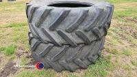 Pair of Michelin 580/70 R38 tyres