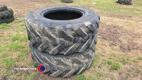 2 x JCB Sitemaster 400/80/24 tyres