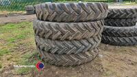 4 x 380/90/50 tyres, v g runners - 4