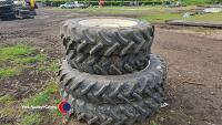 320/85R32 and 300/95R46 row crop wheels to fit New Holland T7.225