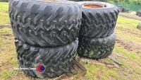 4 x Bateman sprayer tyres and rims, 48x2500-20 - 5