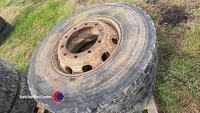 4x HGV wheels from farm trailer, 12R22.5 - 2