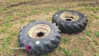 Pair of wheels and tyres 12.0/12.5-18