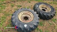 Pair of wheels and tyres 12.0/12.5-18 - 2