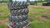 4 x Alliance 15.5-25 tyres - 2