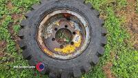 Solid wheel, 6 stud, approx 16in rim, Grizzley Bearcat tyre - 2