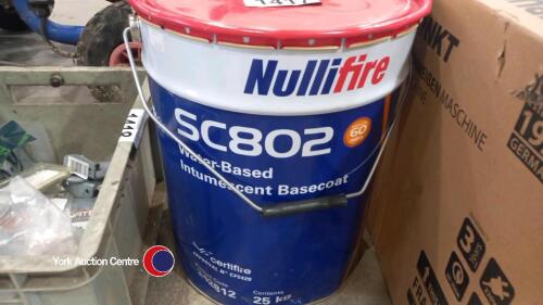 Nullfire SC802 water base intumescent casecoat, new