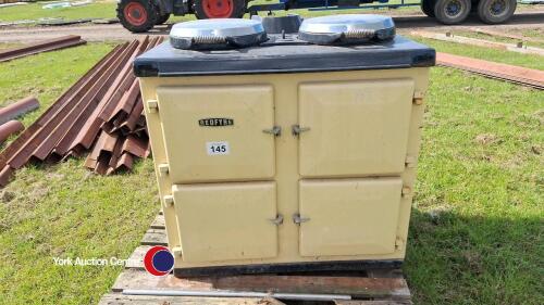 Red fire Rayburn-style cooker/heater