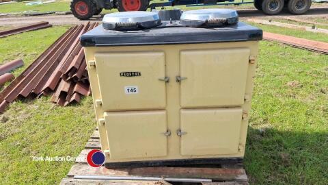 Red fire Rayburn-style cooker/heater