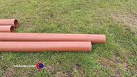 15 x 6in plastic drainage pipes - 2