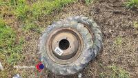 2 x 4.00 - 12 tyres on rims - 2