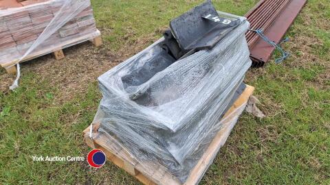 Pallet of roof ridge tiles