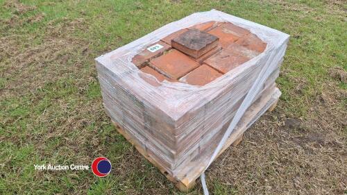 Pallet of 120 Antique red floor tiles