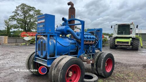 Scania DS14AOL V8 engine matted to a 200kva generator used as corn dryer stand by