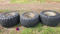 3 x 500-55-20 trailer wheels and tyres - 4