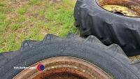 Pair 16.9-28 MF tractor wheels and tyres - 3