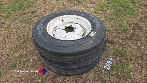 7.50 x 18 david brown front wheels and tyres