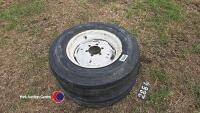 7.50 x 18 david brown front wheels and tyres - 2