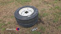 7.50 x 18 david brown front wheels and tyres - 4