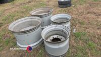 MF front and rear wide wheel set. (grass wheels flotation wheels), front 22.5x16, rear 30x20